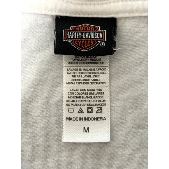 Harley-Davidson Legendary Womens White Short-Sleeve Top Rockstar Fort Myers Sz M - Picture 4 of 7